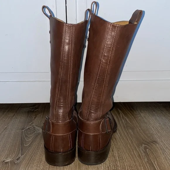 Cole Haan men’s mid-calf brown leather western style boots. Like new! Size 10